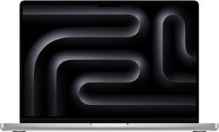 MacBook Pro 14" Apple M3 8C CPU, 10C GPU/8GB/512GB SSD/Silver/INT - MR7J3ZE/A hind ja info | Sülearvutid | kaup24.ee