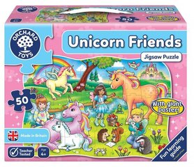 Unicorn Friends Puzzle 50tk + plakat hind ja info | Pusled | kaup24.ee
