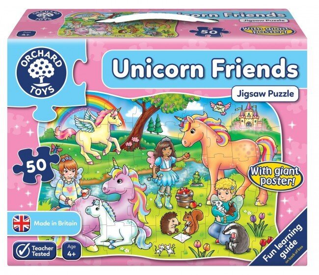 Unicorn Friends Puzzle 50tk + plakat цена и информация | Pusled | kaup24.ee