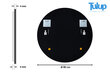 Peegel raamiga Tulup, 70 cm, must hind ja info | Peeglid | kaup24.ee
