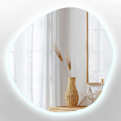 Peegel LED Tulup, 48x48 cm, külm valgus hind ja info | Peeglid | kaup24.ee