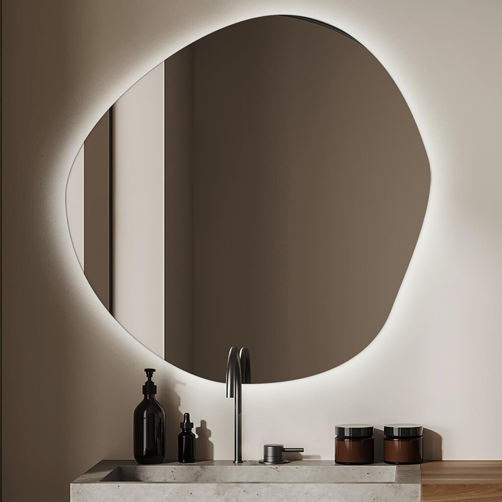 Peegel LED Tulup, 77x77 cm, külm valgus hind ja info | Peeglid | kaup24.ee