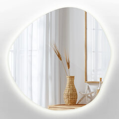 Peegel LED Tulup, 68x67 cm, neutraalne valgustus цена и информация | Подвесные зеркала | kaup24.ee