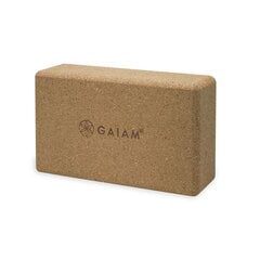 Пробковый кубик для йоги Gaiam 52292, коричневый цена и информация | Товары для йоги | kaup24.ee