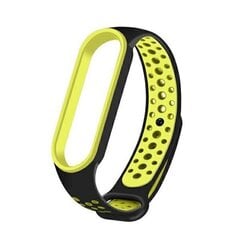 Beline pasek Mi Band 7|6|5 czarny-zielony|black-green Design цена и информация | Аксессуары для смарт-часов и браслетов | kaup24.ee