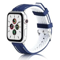 Beline pasek Apple Watch Solid Silicone 38|40|41mm granatowo-biały  navy|white цена и информация | Аксессуары для смарт-часов и браслетов | kaup24.ee