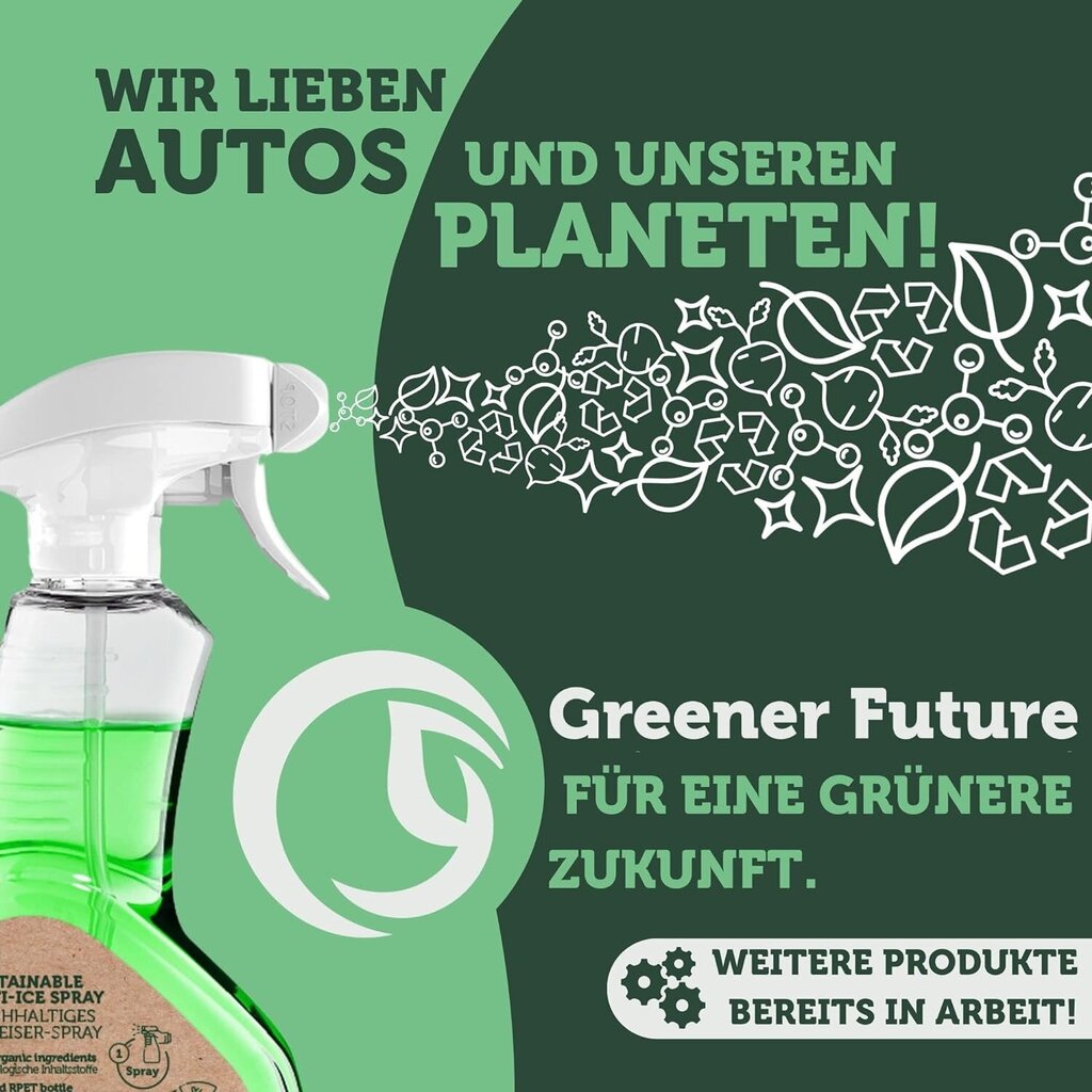 Orgaaniline tuuleklaasi jääsulataja Greener Future®, 750 ml цена и информация | Autokeemia | kaup24.ee
