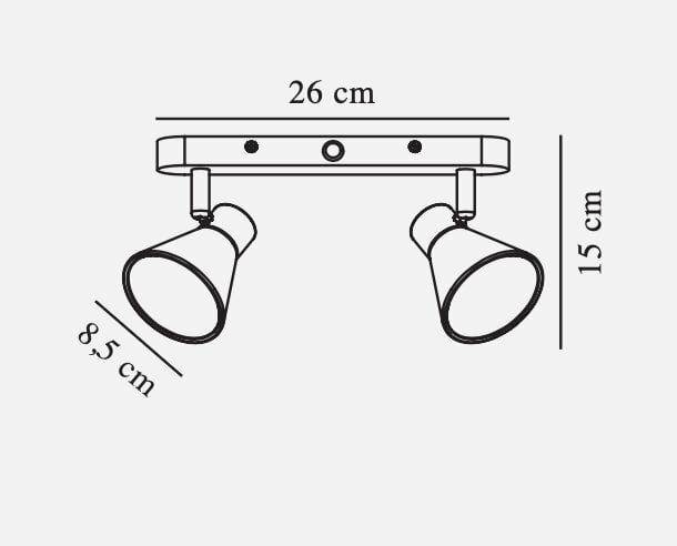 Nordlux laelamp, prožektor Eik 35W, 45770101 цена и информация | Laelambid | kaup24.ee