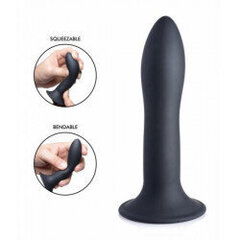 Paindlik silikoondildo Squeeze it, must hind ja info | Dildod | kaup24.ee