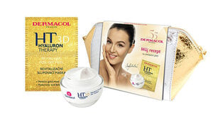 Dermacol Hyaluron Therapy 3D komplekt: mask, 15 ml + päevakreem, 50 ml + kosmeetikakott. цена и информация | Кремы для лица | kaup24.ee