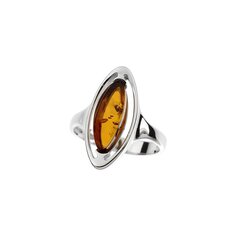 Серебряное кольцо с янтарем цена и информация | Кольцо | kaup24.ee