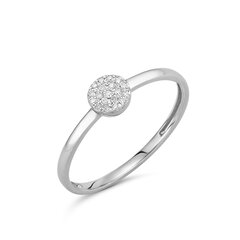 Valgest kullast sõrmus teemantidega hind ja info | Sõrmused | kaup24.ee