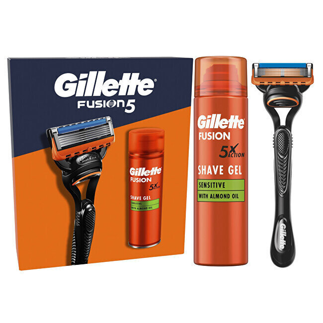 Raseerimiskomplekt Gillette Fusion 5: raseerija + habemeajamisgeel, 200 ml цена и информация | Raseerimisvahendid | kaup24.ee