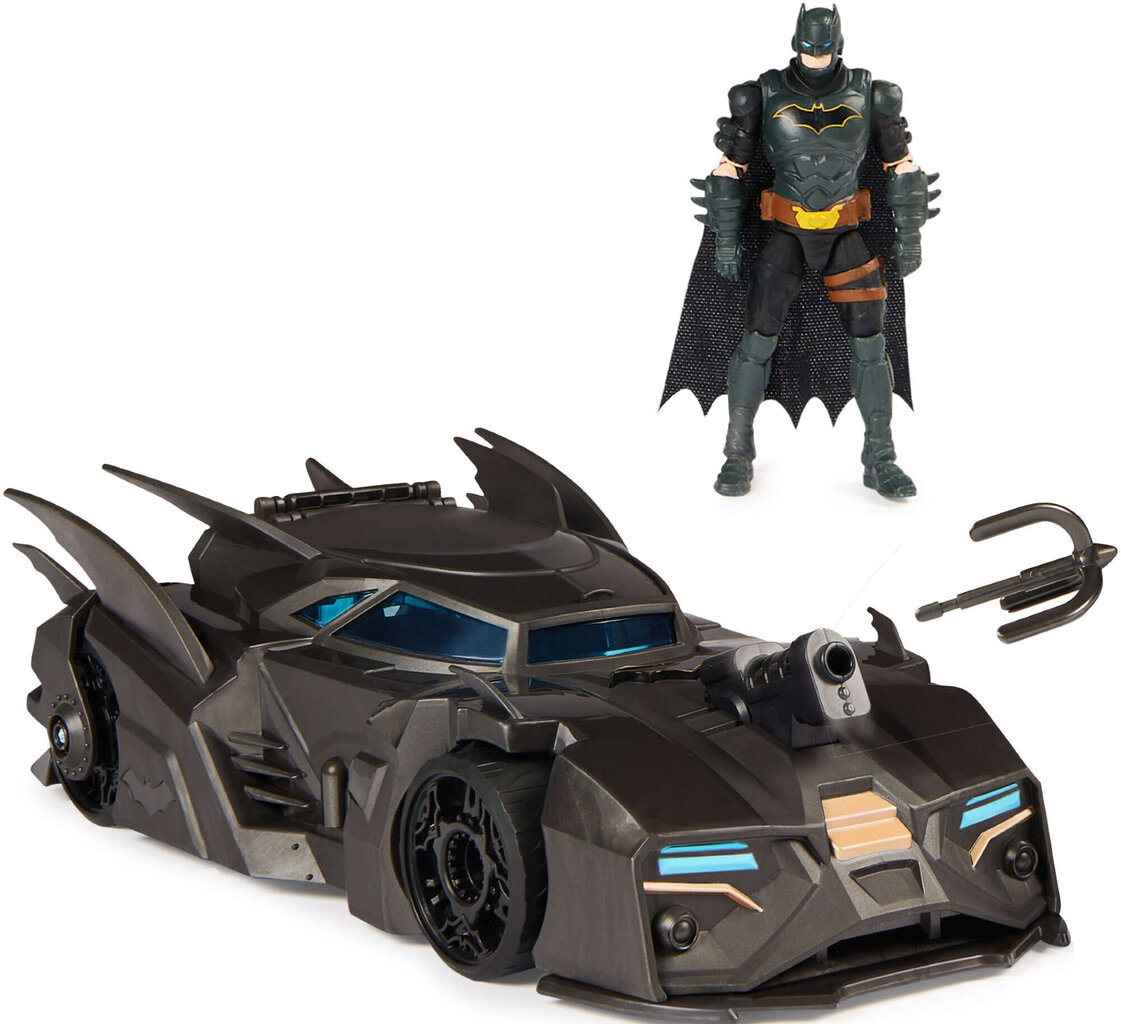 Komplekt DC Comics Batmani figuur 10 cm nukk + Batmobile tarvikud hind ja info | Poiste mänguasjad | kaup24.ee