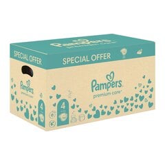 Подгузники Pampers Premium Care 4, 9-14 кг, 104 шт. + Салфетки Harmonie Aqua 48 шт. цена и информация | Подгузники | kaup24.ee