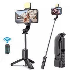 Selfipulk statiiviga, LED-valgusega ja Bluetooth-funktsiooniga Electronics Q11s (selfie stick) hind ja info | Selfie sticks | kaup24.ee