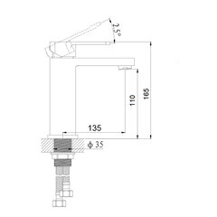 Valamusegisti Wasser Onyx hind ja info | Vannitoa segistid | kaup24.ee