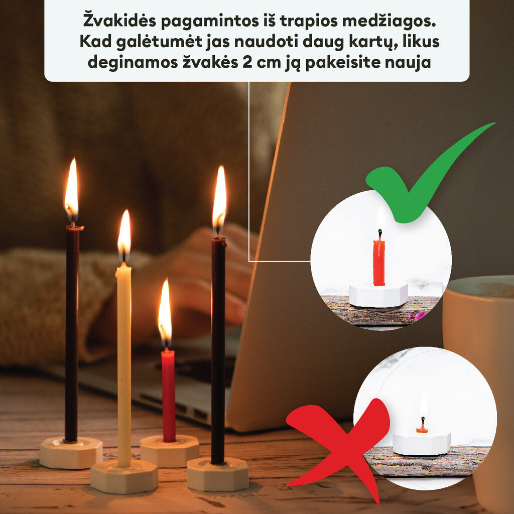 Mesilasvahast küünlad BlueBee Candles 100 tk + 4 alust küünalde jaoks цена и информация | Küünlad, küünlajalad | kaup24.ee