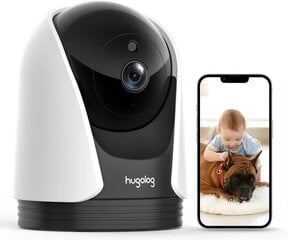 Hugolog beebimonitor kaameraga, 2K, Wi-Fi, 2,4 GHz, liikumisandur, kahesuunaline heli, Alexa цена и информация | Радионяни | kaup24.ee