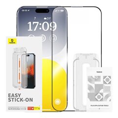 Sapphire Tempered Glass Baseus 0.3mm for iPhone 15 ProMax цена и информация | Защитные пленки для телефонов | kaup24.ee