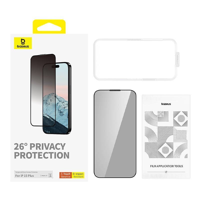 Baseus Diamond Privacy Protection Tempered Glass hind ja info | Ekraani kaitsekiled | kaup24.ee