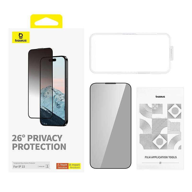 Baseus Diamond Privacy Protection Tempered Glass hind ja info | Ekraani kaitsekiled | kaup24.ee