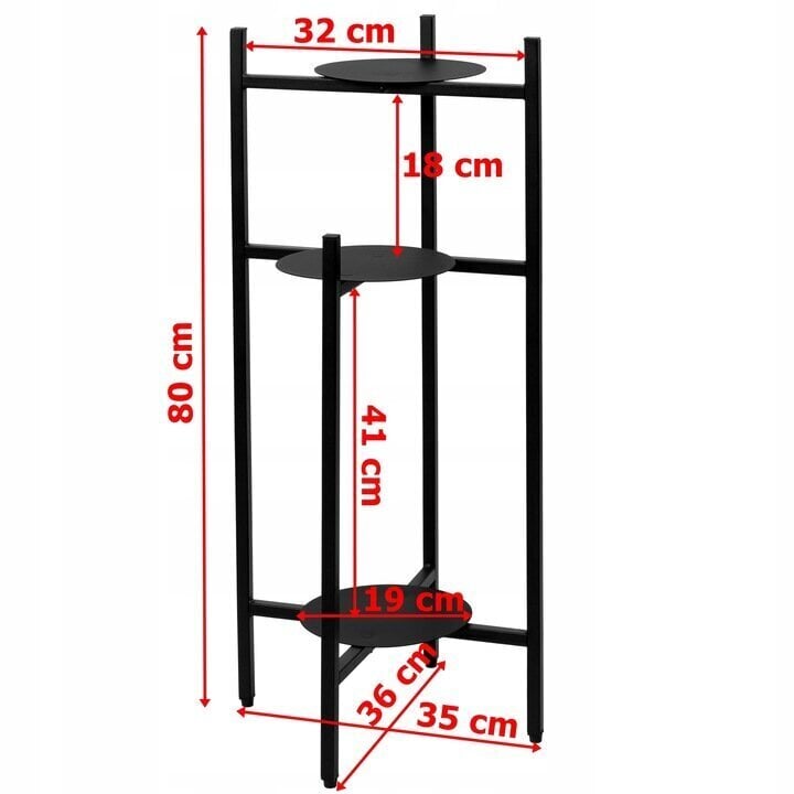 Hokery lillealus, 80 cm цена и информация | Vaasid, alused, redelid lilledele | kaup24.ee