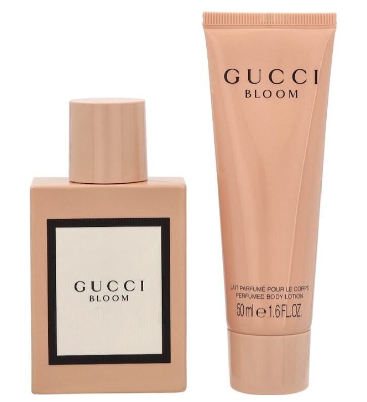 Kosmeetiline komplekt Gucci Bloom: parfüümvesi Edp 50 ml + ihupiim 50 ml цена и информация | Kehakreemid, losjoonid | kaup24.ee