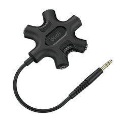 Budi Rockstar AUX mini jack adapter 3.5mm to 5x mini jack 3.5mm (black) цена и информация | Адаптеры и USB-hub | kaup24.ee