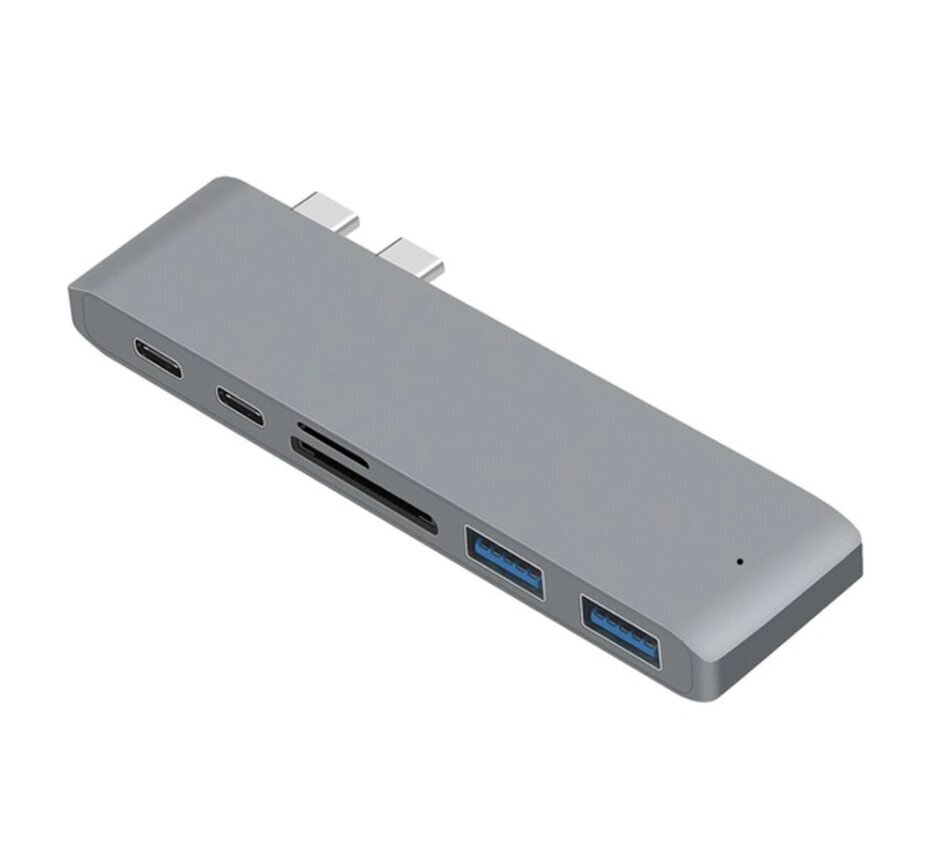 Adapter CO2 7in1 USB-C, USB-A, HDMI 4K, USB-C, Thunderbolt 3, microSD/SD цена и информация | USB jagajad, adapterid | kaup24.ee