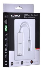 Edimax USB3.2 Type C в Gigabit Ethernet цена и информация | Адаптеры и USB-hub | kaup24.ee