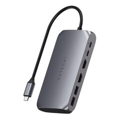 Satechi USB-C Multimedia Adapter M1, gray - USB hub цена и информация | Адаптер Aten Video Splitter 2 port 450MHz | kaup24.ee