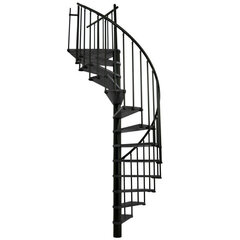 Винтовая лестница Minka Berlin  Ø120 см, чёрная цена и информация | Лестницы | kaup24.ee
