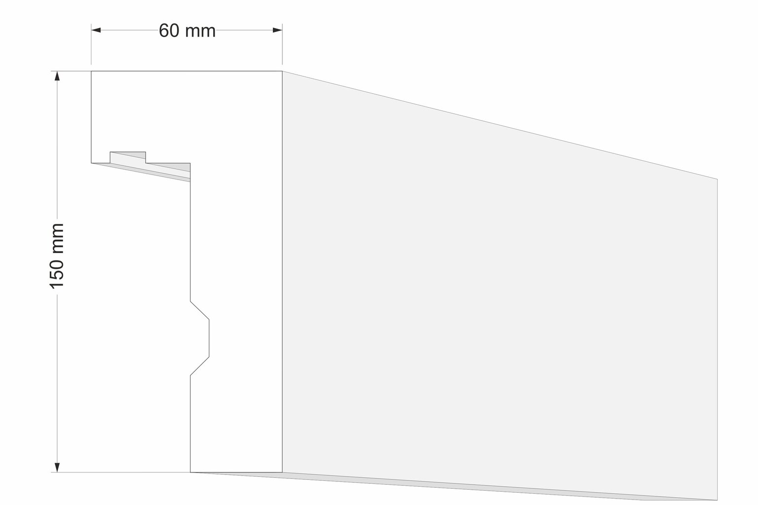 Kardinapuu LK1D 60x150x2000 mm hind ja info | Kardinapuud | kaup24.ee