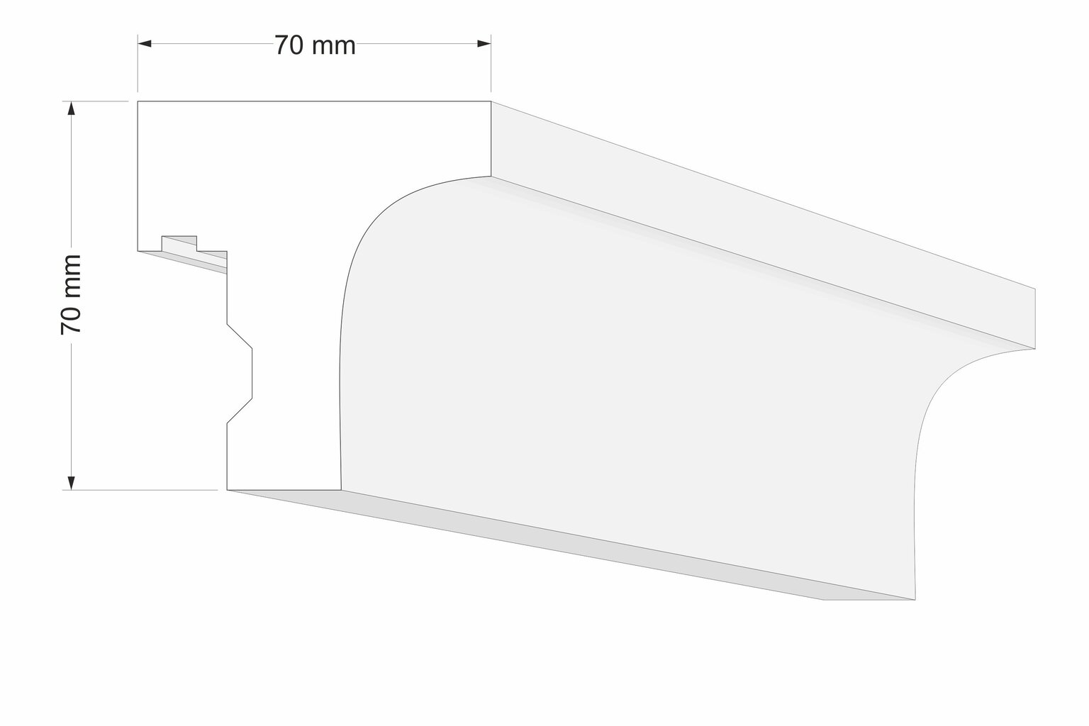 Kardinapuu LK2E 70x70x2000 mm цена и информация | Kardinapuud | kaup24.ee