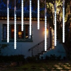 LED Рожденственская гирлянда 3.8м, шаг 50см, 10 лампочек x 54 диода, холодный белый цена и информация | Гирлянды | kaup24.ee