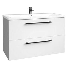Шкафчик для ванной Kamė Duet 80 BH, с умывальником, белый цвет цена и информация | KAMĖ Мебель для ванной | kaup24.ee