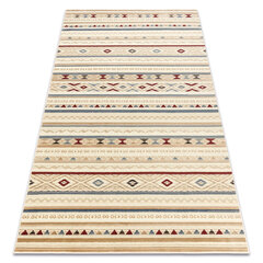 Ковер шерстяной KILIM 7948/52933 Ромбы, этнические бежевый / серый / бордо цена и информация | Ковры | kaup24.ee