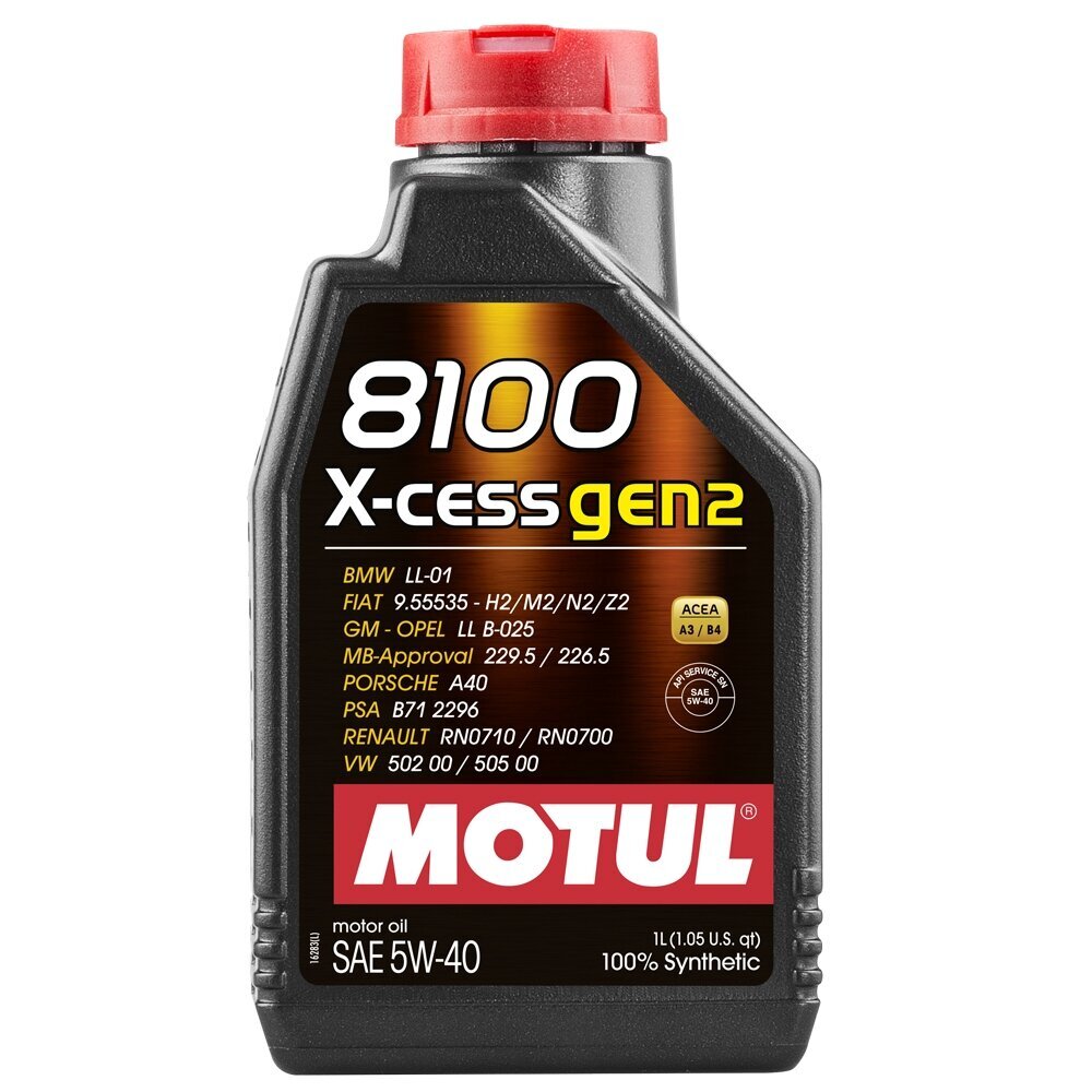 Õli Motul 8100 X-cess gen2 5W40, 1L (109774) hind ja info | Mootoriõlid | kaup24.ee