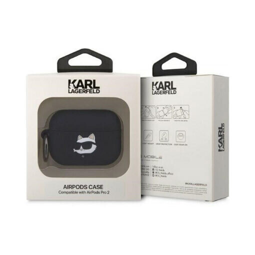 Karl Lagerfeld NFT Choupette AirPods Pro 2 jaoks – must hind ja info | Kõrvaklappide tarvikud | kaup24.ee