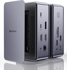 Dokkimisjaam Quuge, 8K 60Hz/4K 120Hz, 2 HDMI+DP, 2.5G AC adapter, 2tk USB 3.2, 100W PD, Thunderbolt 4/3 USB 4 USB-C hind ja info | USB jagajad, adapterid | kaup24.ee