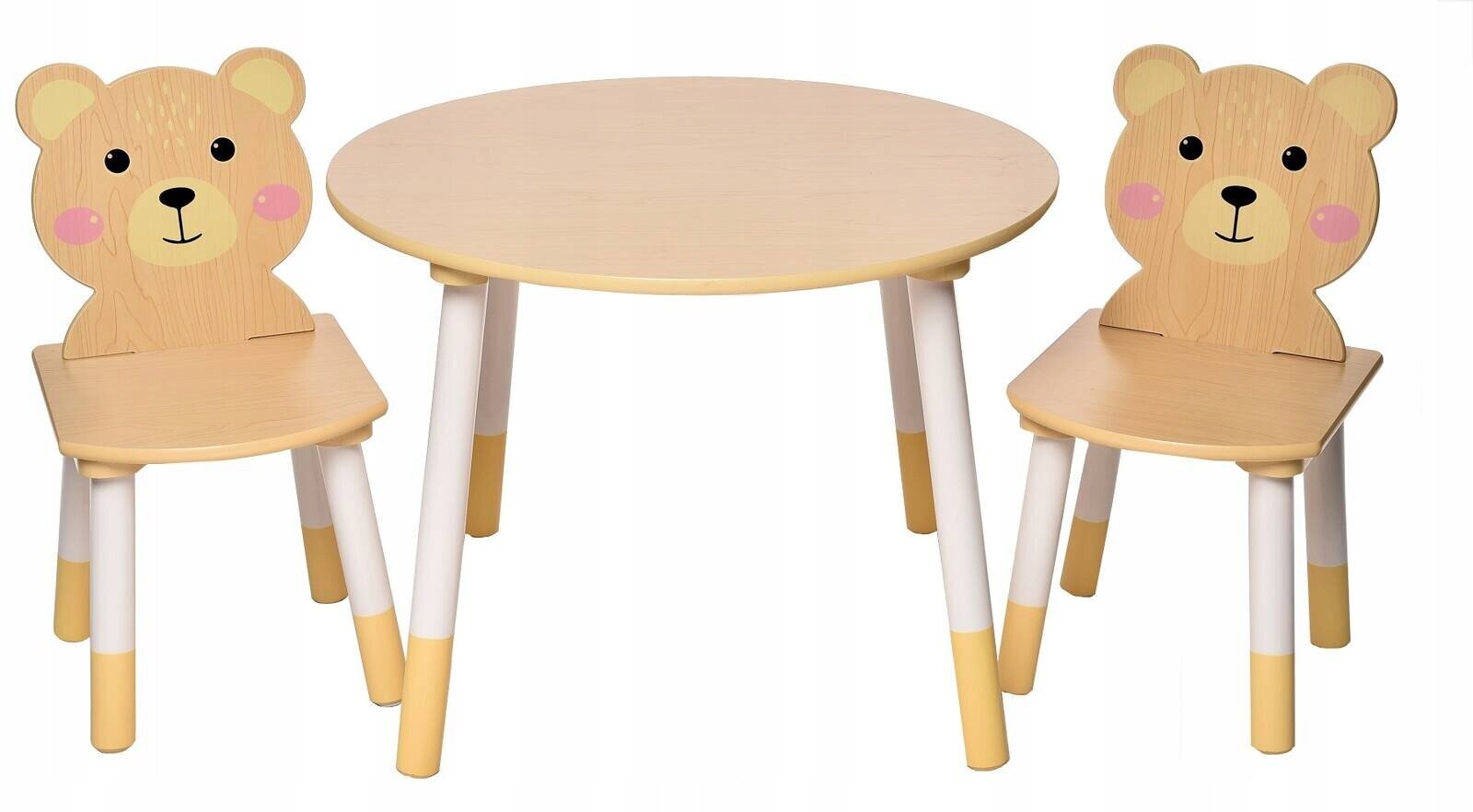 Laud koos 2 tooliga, Bear цена и информация | Laste lauad ja toolid | kaup24.ee