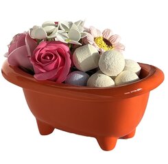 Букет мыльных цветов в оранжевой ванне. цена и информация | Мыло | kaup24.ee