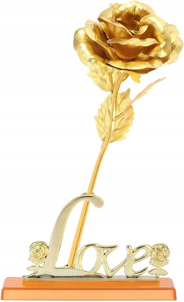 Uinuv roos, kuld, kiri Love, WR9 цена и информация | Uinuvad roosid, taimed | kaup24.ee