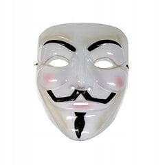 Anonüümne Guy Fawkes V for Vendetta plastmassist mask hind ja info | Karnevali kostüümid | kaup24.ee