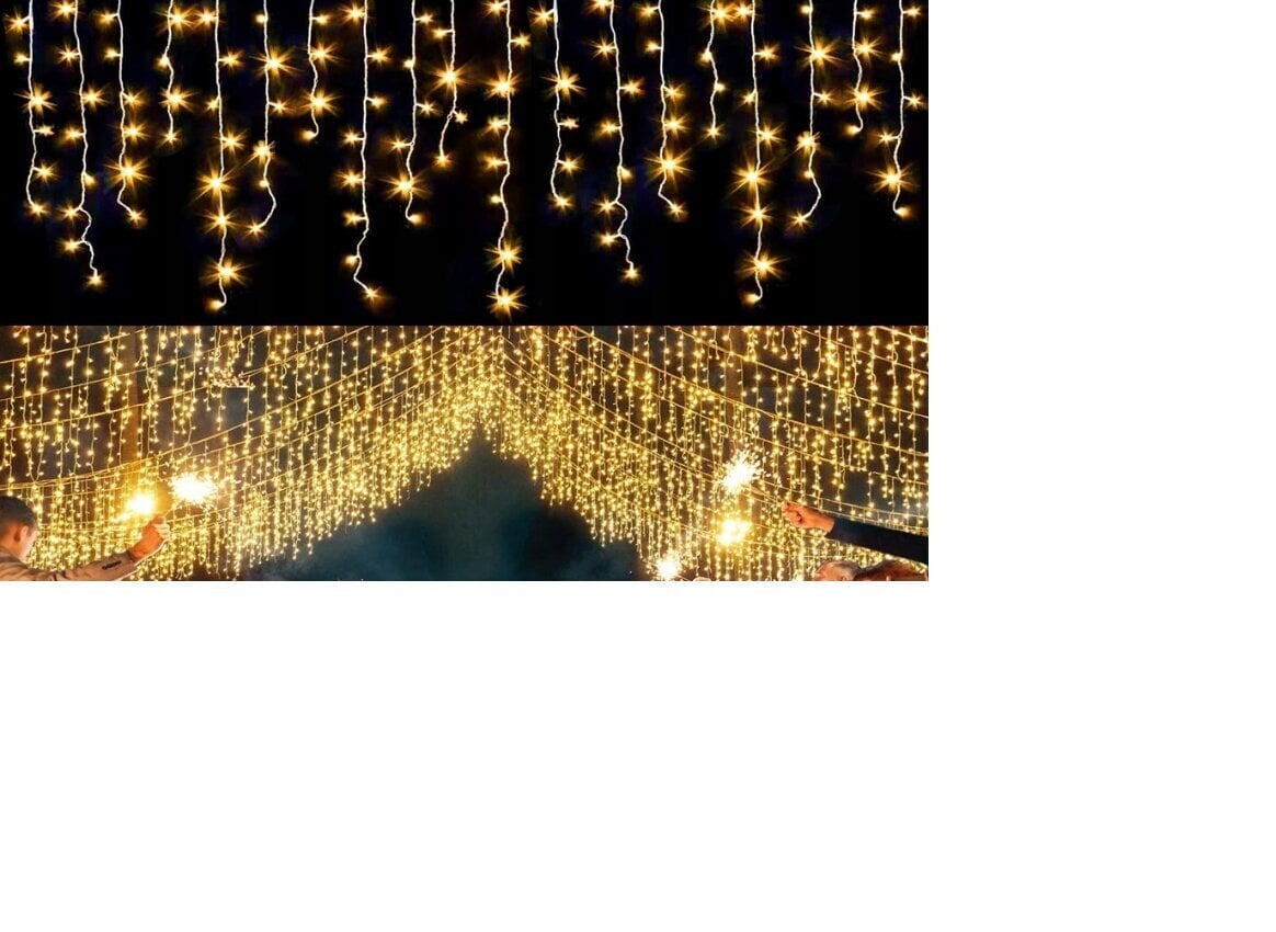 Jõulu Led kardin, 300 kollane, 13 meetrit. hind ja info | Jõulutuled | kaup24.ee