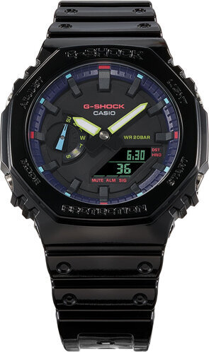 Käekell naistele Casio G-Shock GA-2100RGB-1AER hind ja info | Naiste käekellad | kaup24.ee