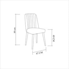 Tool Asir, 47x89x46cm, sinine hind ja info | Söögilaua toolid, köögitoolid | kaup24.ee