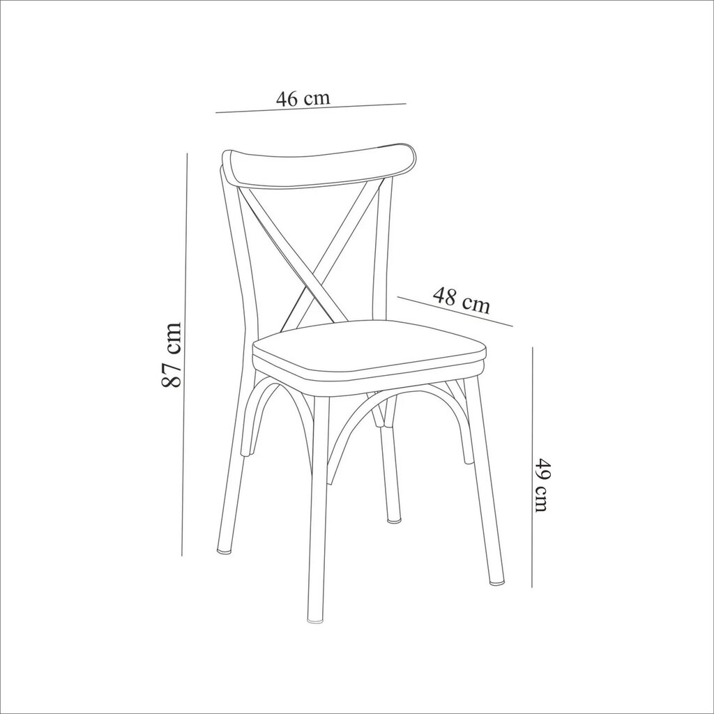 Tool Asir, 46x87x48cm, pruun цена и информация | Söögitoolid, baaritoolid | kaup24.ee