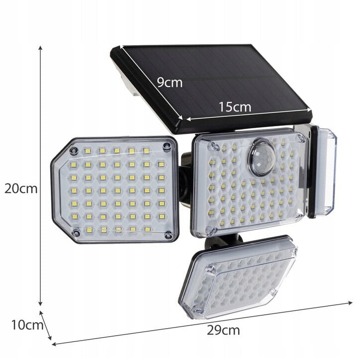 Solar LED välisvalgusti Izoxis 20224, 9W, 6000lm hind ja info | Aia- ja õuevalgustid | kaup24.ee